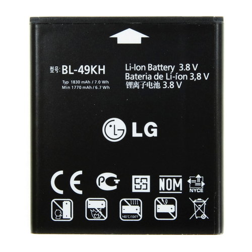 Аккумулятор для LG P930 Optimus LTE 4G/SU640 Optimus LTE (BL-49KH), Partner, 1830 mAh
Аккумулятор для LG P930 Optimus LTE 4G/SU640 Optimus LTE (BL-49KH), Partner, 1830 mAh