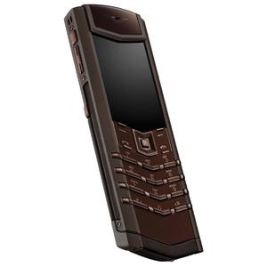 Signature S Design Red Gold Brown Leather
