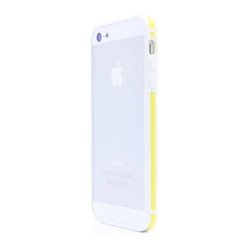 Бампер Deppa Slim для iPhone 5/5S/SE White/Yellow фото 