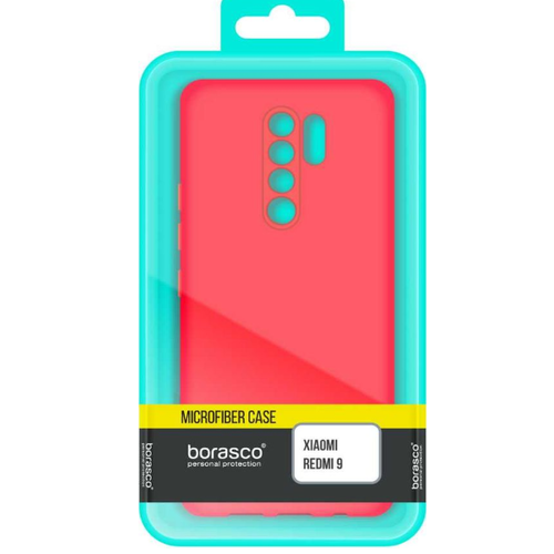 Накладка силиконовая BoraSCO Microfiber Case Xiaomi Redmi 9 Red фото 