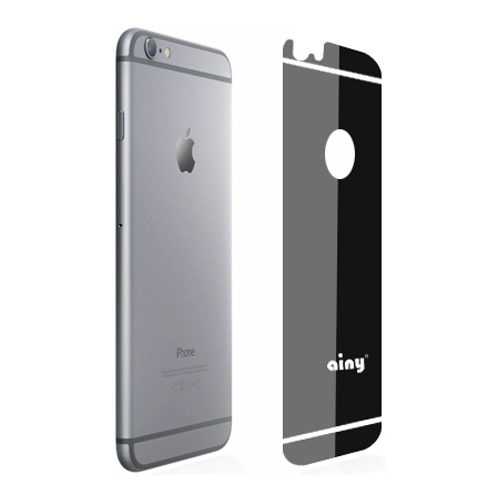 Защитное стекло на iPhone 6 Mirror заднее, Ainy,  0.33mm Black фото 