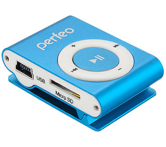 

Плеер Mp3 Perfeo Music Clip Titanium M001 Blue