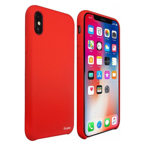 Накладка пластиковая Olmio Velvet iPhone X/XS Red фото 