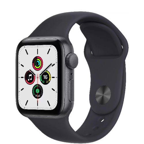 Умные часы Apple Watch SE (2022) 44mm Aluminum Case with Sport Band Midnight (M/L) фото 