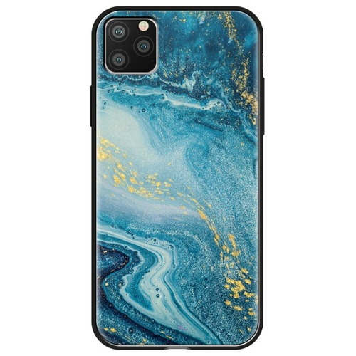 Накладка силиконовая Deppa Glass Case iPhone 11 Pro Голубой Агат фото 