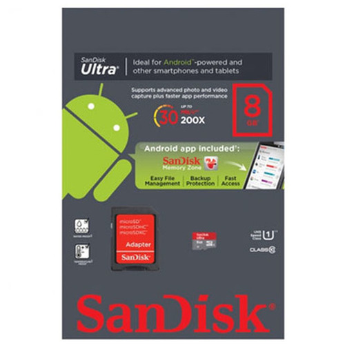 Карта памяти SanDisk microSD 8Gb (class 10) фото 