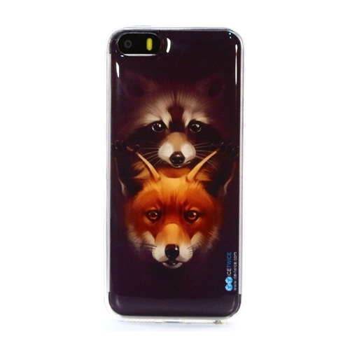 

Накладка силиконовая IceTwice iPhone 5/5S/SE Енот и Лиса №989