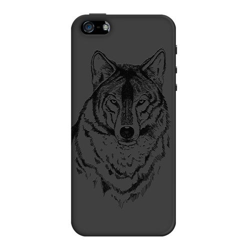

Накладка пластиковая Deppa Art Case iPhone 5/5S Black Волк