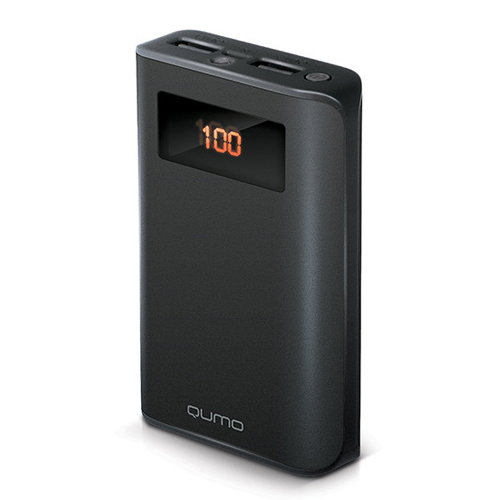 Внешний аккумулятор Qumo PowerAid 9600 PRO LCD экран Black фото 