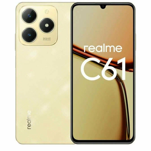 Телефон Realme RMX3930 C61 128Gb Ram 6Gb Sparkle Gold фото 