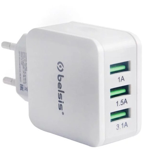 СЗУ Belsis 3USB 3.1A SP1403 White фото 