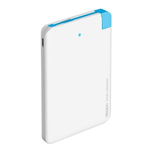 Внешний аккумулятор Deppa NRG Slim (micro USB,8-pin) 2500 mAh White фото 