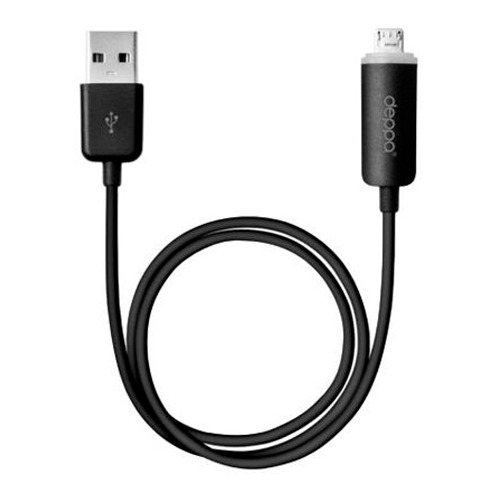 USB кабель Deppa microUSB 1.2м Black фото 