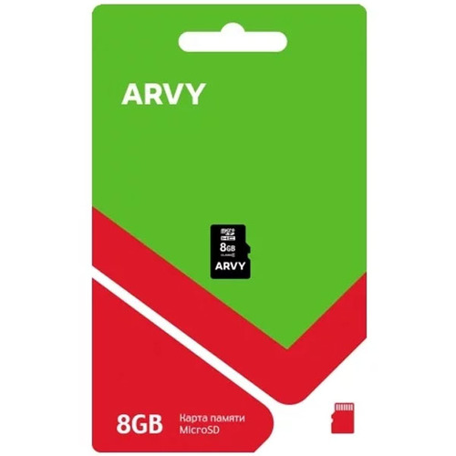 Карта памяти на 8 Гб Arvy microSD (class 4) фото 