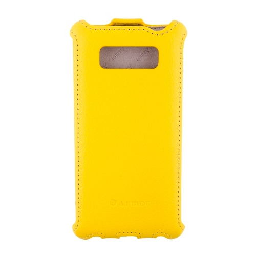Чехол-флип для HTC Desire 600 dual SIM, Armor, желтый фото 