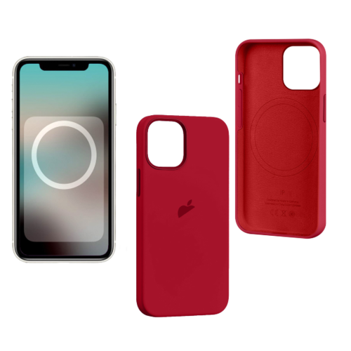 Накладка Goodcom Silicon Case iPhone 13 (MagSafe + анимация NFC) Red фото 