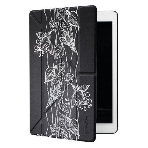 Чехол-книжка InterStep Smart Samsung Galaxy Tab 3 10.0" Лилии черный фото 