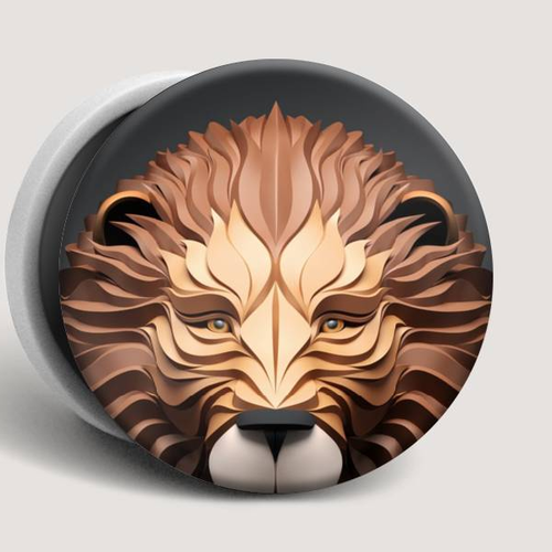 Держатель Goodcom для смартфонов PopSocket Art lion фото 