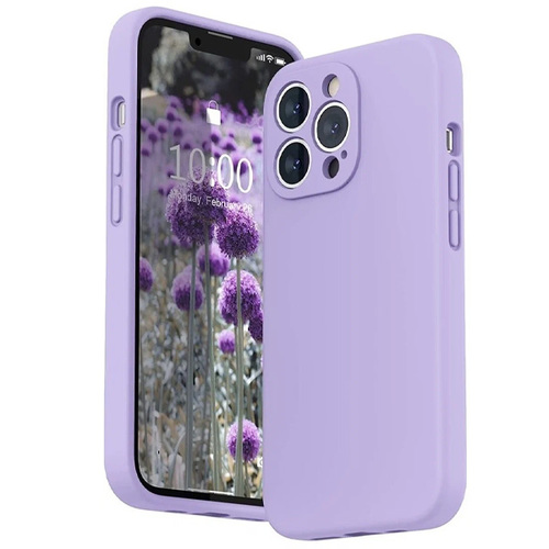 Накладка силиконовая BoraSCO Microfiber Case iphone 14 Pro Lavander фото 