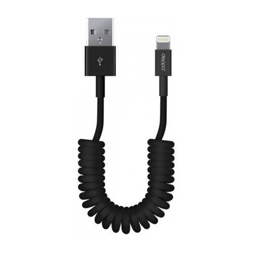 USB кабель Deppa  Apple 8-pin витой 1.5м Black фото 