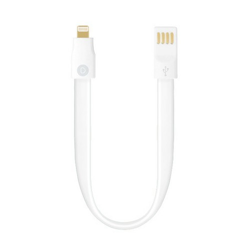 USB кабель Deppa  Apple 8-pin плоский, магнит 0.23м White фото 