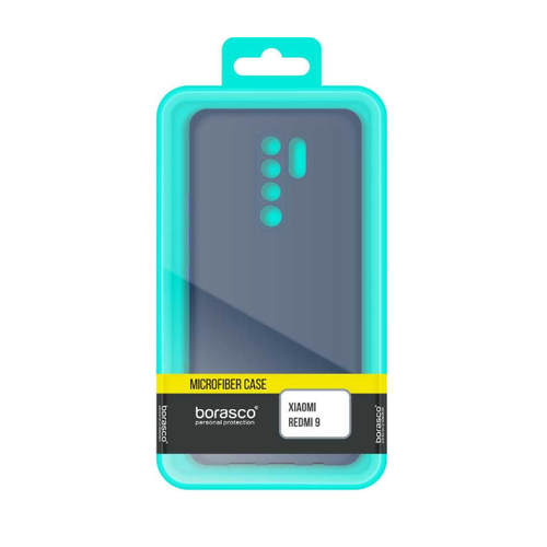 Накладка силиконовая BoraSCO Microfiber Case Xiaomi Redmi 9 Blue фото 