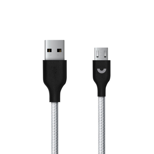 USB кабель Deppa Prime Line microUSB 1м нейлон Silver фото 