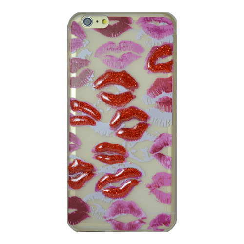Накладка силиконовая iPhone 5/5S/SE Kiss Red (DJ) фото 
