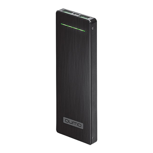 Внешний аккумулятор Qumo PowerAid Slim Titan 9000 mAh Black фото 
