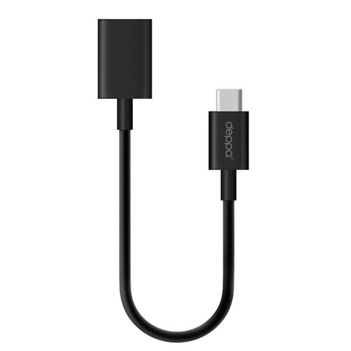 Переходник Deppa Type-C - USB A(f) USB 3.0 0.15m Black фото 
