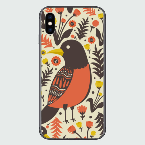 Накладка силиконовая BoraSCO ArtWorks iPhone Xs Max Птицы