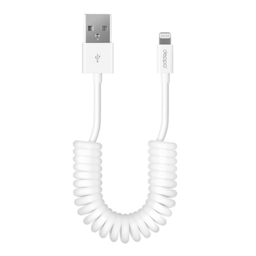 

USB кабель Deppa MFI Apple 8-pin 1.5м витой White (чип Apple)
