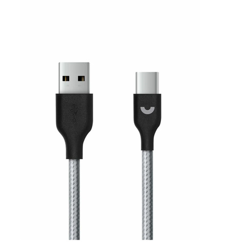 USB кабель Deppa Prime Line Type-C 1м, нейлон, Grey фото 