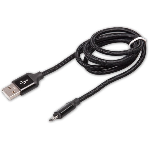 USB кабель Ritmix RCC-411 microUSB 1m нейлон.оплетка Black фото 