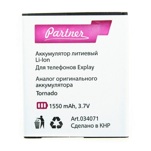 

Аккумулятор для Explay Tornado, Partner, 1800 mAh