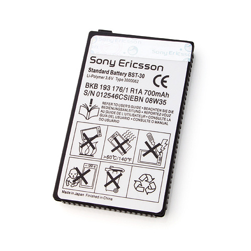 

Аккумулятор для Sony Ericsson k700/t230/z200/k500/k300/t290 (BST-30), Goodcom, 700 mAh