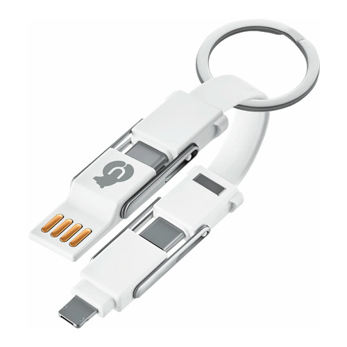 USB кабель Ubear Life Switch 6-в-1 брелок White фото 