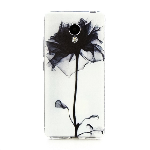 Накладка силиконовая Goodcase Meizu M3S Черная роза фото 