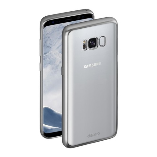 Накладка силиконовая Deppa Gel Plus Case Samsung Galaxy S8 Mat Silver фото 
