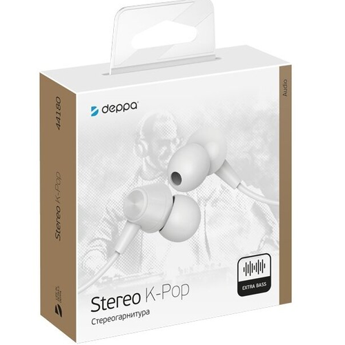 Гарнитура Deppa Stereo K-Pop White фото 