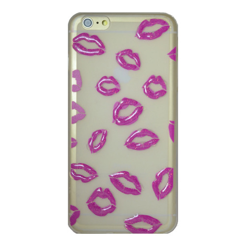 Накладка силиконовая iPhone 6 Plus Kiss Pink (DJ) фото 