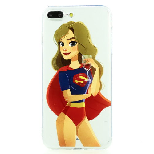 Накладка силиконовая BoraSCO ArtWorks iPhone 7 Plus/8 Plus Super Girl фото 