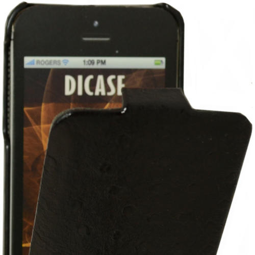 Чехол - книжка Dicase iPhone 5/5S Страус Black фото 