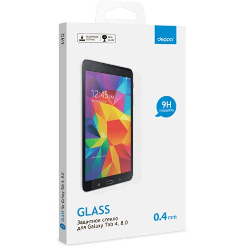 Защитное стекло Deppa Samsung Galaxy Tab 4, 8.0 0.4mm фото 