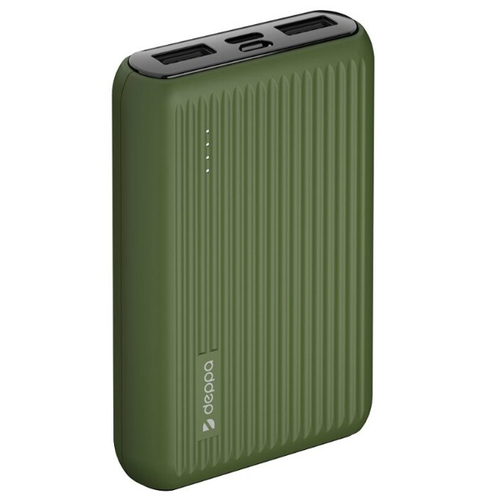 Внешний аккумулятор Deppa NRG Color 10000 mAh, 2.4A Green фото 