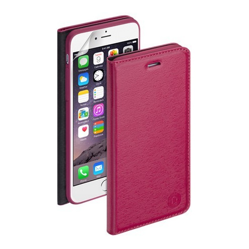 Чехол - книжка для  iPhone 6 PU, Deppa Wallet Cover Fuchsia и защитная пленка  фото 