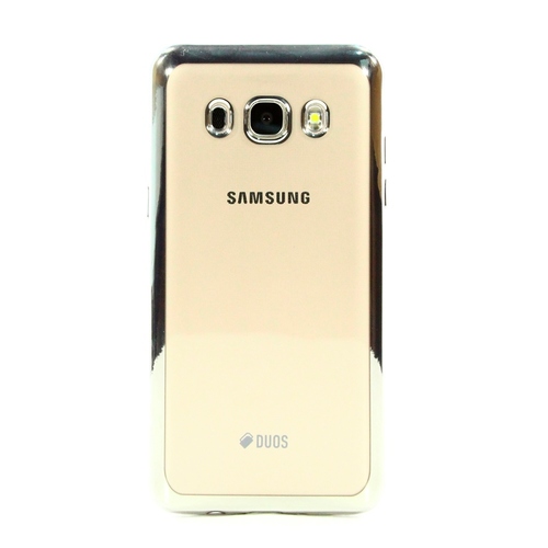 Накладка силиконовая skinBox chrome Samsung Galaxy J5 (2016) Silver фото 