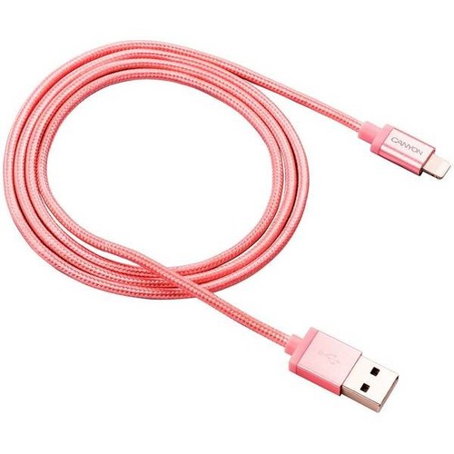 

USB кабель Canyon MFI Apple 8-pin 1м плетеный Rose-golden (чип Apple)