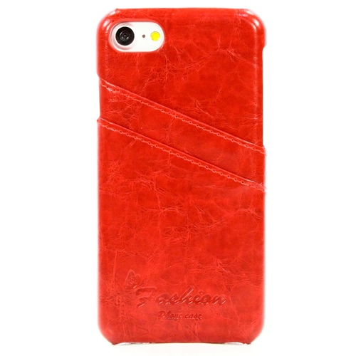 Накладка кожаная Goodcase iPhone 7 / iPhone 8 с держателем для карт Red фото 
