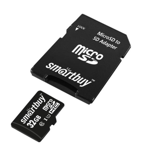 карта памяти SmartBuy microSD 32Gb (class 10) + sd адаптер фото 